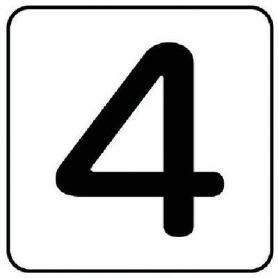 ユニット 配管ステッカー 数字4(大) アルミ 80×80 10枚組 AS.24.4L 1組(10枚) 745-8258（直送品）