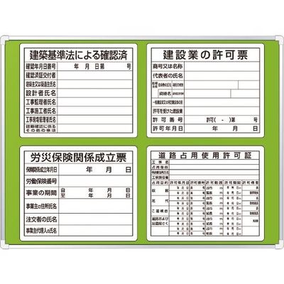 ユニット 表示板取付ベース・表示板付90×120 303-03C 1台 167-6080（直送品）
