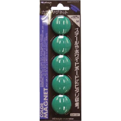 つくし工房 つくし 【サクラクレパス製品】カラーマグネット(φ30) 緑 (5個入パック) B-978G 1パック(5個) 184-3177（直送品）