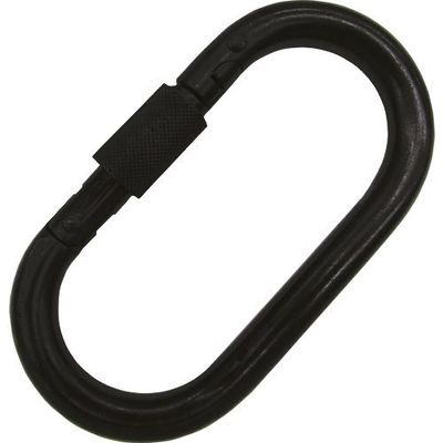 水本機械製作所 水本 ステンレス カラビナ(環付) 黒色塗装 線径10mm長さ90mm K-2MB 1個 317-6026（直送品）