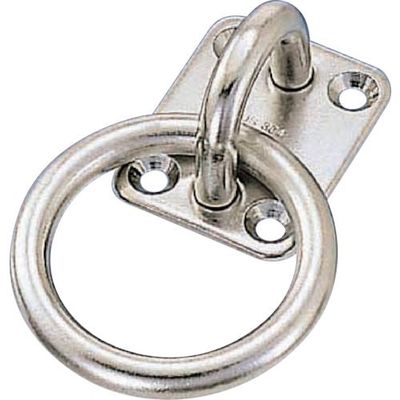 水本機械製作所 水本 丸カンプレート 丸カン内径60mm 54mm×75mm A-773 1個 316-8249（直送品）