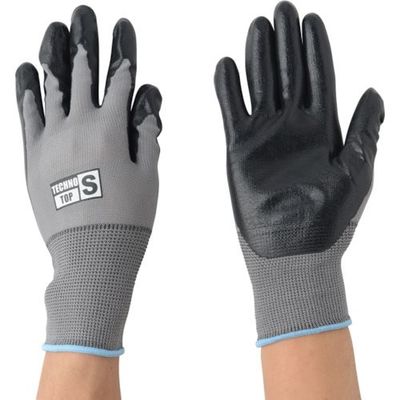 川西工業 川西 テクノトップ ブラック 3P Sサイズ 2987-S 1セット(15双:3双×5袋) 854-8504（直送品）