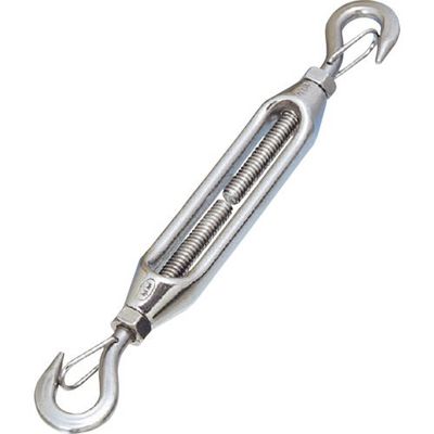 水本機械製作所 水本 枠式ターンバックル(フック&フック)外れ止め付 捻子径3分 A-1354 1個 316-8192（直送品）