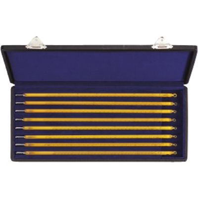 東京硝子器械 TGK 棒状標準温度計 水銀 黄珀 8本組 成績書付 614-53-01-09 1組 185-6411（直送品）