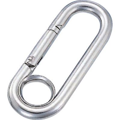 水本機械製作所 水本 ステンレス プチカラビナ(リング付) 線径6mm長さ65mm A-161 1個 113-2988（直送品）