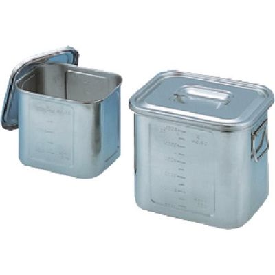 東京硝子器械 TGK 角型目盛付ポット 304製 手付 22型 419-32-06-67 1個 186-0999（直送品）