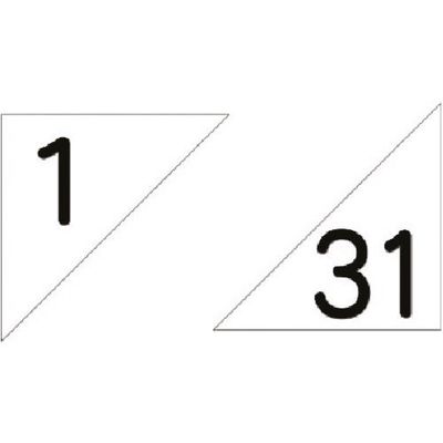 つくし工房 つくし No.4S用 日付用数字マグネットセット MG-4SZ 1組(5枚) 184-8012（直送品）