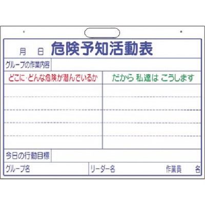 つくし工房 つくし 軽量ホワイトボード 危険予知活動表 項目連動型 148-SY 1枚 185-1010（直送品）