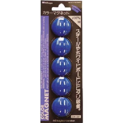 つくし工房 つくし 【サクラクレパス製品】カラーマグネット(φ30) 青 (5個入パック) B-978B 1パック(5個) 185-1059（直送品）