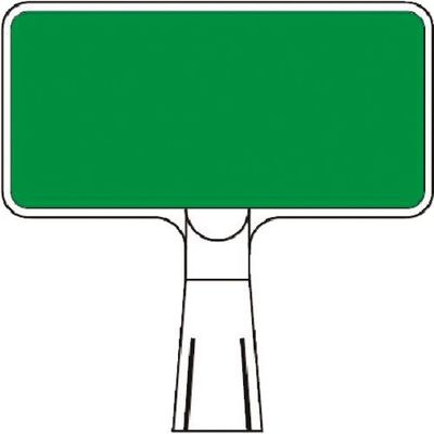 つくし工房 つくし コーンサインスタンド ヨコ型両面 ー無地ー 緑 CS-129 1台 185-1145（直送品）