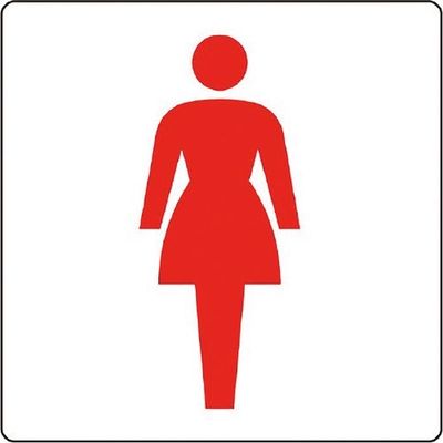 ユニット 表示ステッカー ピクトサイン トイレ(女) 839-09B 1組(2枚) 128-1734（直送品）