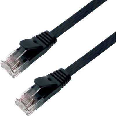 ホーリック HORIC LANケーブル UTP カテゴリー6A フラット 10m ブラック LC100ー576FB 1個 382-3273（直送品）