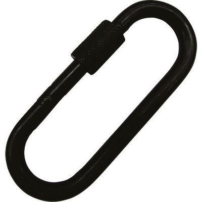 水本機械製作所 水本 ステンレス プチカラビナ(環付) 黒色塗装 線径5mm長さ57mm A-2846 1個 315-8671（直送品）