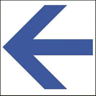 つくし工房 つくし 案内標識ステッカー 片矢印ブルー小型 DR-265 1枚 184-6320（直送品）