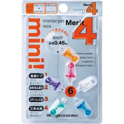 ミツヤ インテリアピンミニ アソート M13072 DMM-6P-AS 1セット(5個) 338-0549（直送品）