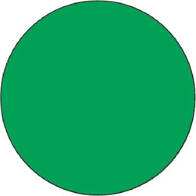 つくし工房 つくし ステッカー 丸形無地 緑 850-C 1枚 184-6313（直送品）