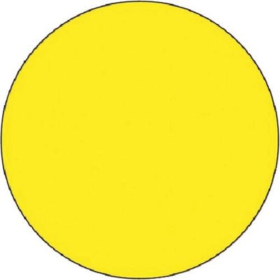 つくし工房 つくし ステッカー 丸形無地 黄色 850-D 1枚 185-1122（直送品）