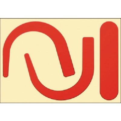 つくし工房 つくし 安全帯フック用蛍光ステッカー 蛍光レッド 891-R 1枚 184-3144（直送品）