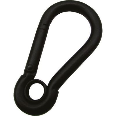 水本機械製作所 水本 ステンレス スナップフックA型(リング付) 黒色塗装 線径7mm長さ70mm A-2835 1個 317-9181（直送品）