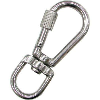 水本機械製作所 水本 ステンレス 環付スナップフック NBL型(スイベルタイプ) 線径6mm A-2668 1個 316-3544（直送品）