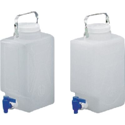 東京硝子器械 TGK 活栓付き角型びん 9L PP製 602-21-45-11 1個 183-5929（直送品）