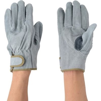 川西工業 川西 牛床革オイルマジック黒アテ付 1P Mサイズ 2298-M 1セット(10双) 123-6077（直送品）