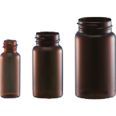 東京硝子器械 TGK ねじ口瓶茶Sー2 瓶のみ 100本入 717-00-04-62 1箱(100本) 185-2047（直送品）