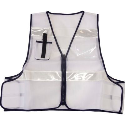 ミズケイ 防犯パトロールベスト(ホワイト) 5918500 1枚 351-7442（直送品）