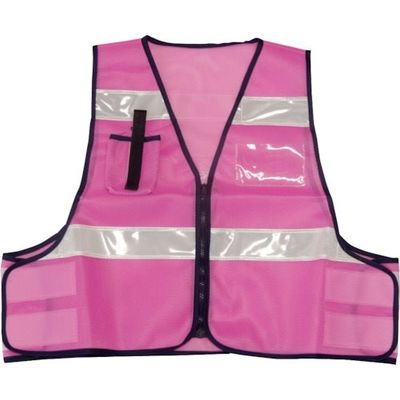 ミズケイ 防犯パトロールベスト(ピンク) 5918503 1枚 351-7437（直送品）