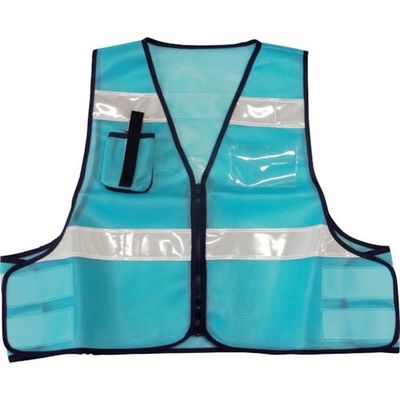 ミズケイ 防犯パトロールベスト(スカイブルー) 5918504 1枚 351-7439（直送品）