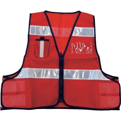 ミズケイ 防犯パトロールベスト(レッド) 5918509 1枚 351-7419（直送品）