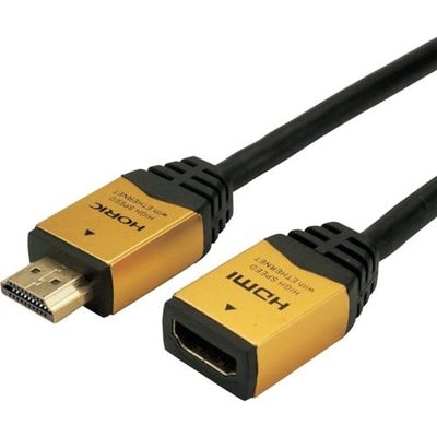 ホーリック HDMI延長ケーブル 1.5m ゴールド HDFM15ー168GD 1個 408-4925（直送品）