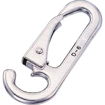水本機械製作所 水本 ステンレス スナップフックD型 オープンタイプ 長さ65mm A-554 1個 113-2992（直送品）
