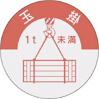 つくし工房 つくし 資格表示ステッカー 玉掛(1t未満) 833-B 1枚 184-6375（直送品）