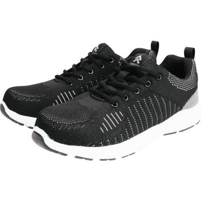 おたふく手袋 おたふく ニットワークシューズ ブラック×グレー 24.5 JW-395-BK/GR-24.5 1足 338-4010（直送品）