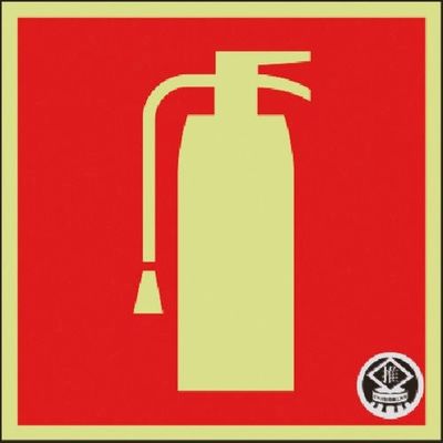 つくし工房 つくし 蓄光標識 消火器 (図記号のみ 小) ー日消標推奨品ー FD-32S 1枚 184-7972（直送品）