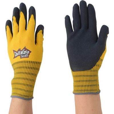 川西工業 川西 デルタグリップ イエロー 3P Mサイズ 2526Y-M 1セット(15双:3双×5袋) 854-8465（直送品）