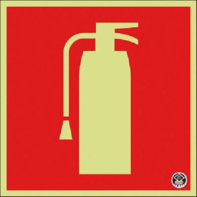 つくし工房 つくし 蓄光ステッカー 消火器図記号 大 ー日消標推奨品ー FD-33L 1枚 184-9479（直送品）