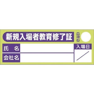 つくし工房 つくし 保護帽用名札ステッカー 新規入場者・・・入場日 869-C 1枚 184-7984（直送品）