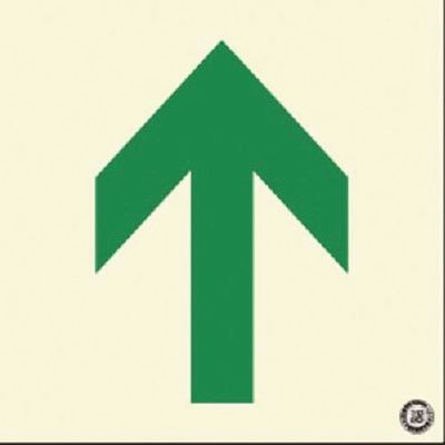 つくし工房 つくし 蓄光式通路誘導標識 床設置型 矢印 511 1枚 185-5696（直送品）