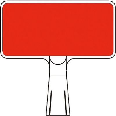 つくし工房 つくし コーンサインスタンド ヨコ型片面 ー無地ー 赤 CS-9 1台 184-9571（直送品）
