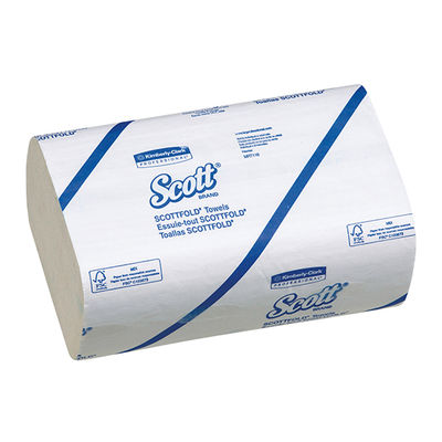 日本製紙クレシア スコットフォールド ハンドタオル 199×315mm 175枚/束×25束 36161 1箱(4375枚) 61-0407-25（直送品）