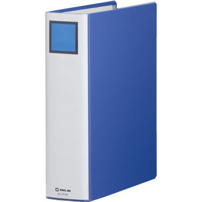 キングジム Sドッチ脱着イージー A4S 60mm青10冊 2476Aアオ（10）（直送品）