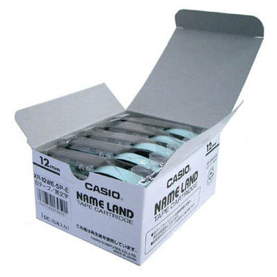 カシオ計算機 ネームランド ラベルライターテープ 白に黒文字 12mm 1セット（5個×4） XR-12WE-20P-E（直送品）