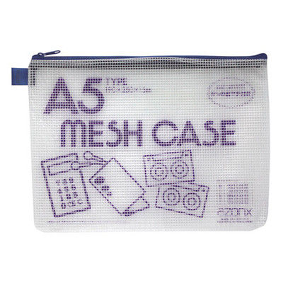 セキセイ メッシュケース A5 ブルー AZ-55E-10 2枚（直送品）