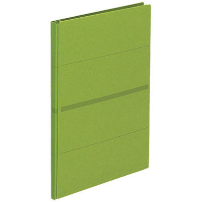 プラス 背幅伸縮フラット セノバス 緑 FL-021SS GR 3冊（直送品）