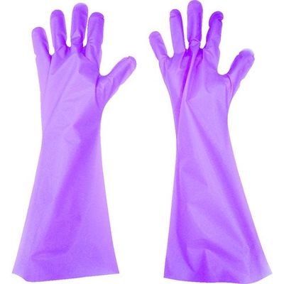 東京パック エンボス手袋ロング五本絞り ピンク M PL45M 1袋(50枚) 836-3713（直送品）