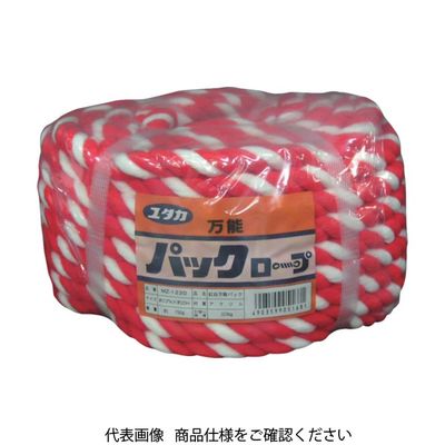 ユタカメイク アクリルロープ万能パック 12φ×20m 紅白 MZ1220 1巻 829-1521（直送品）