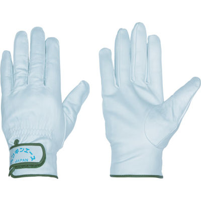 ペンギンエース 牛本革手袋(袖口マジックタイプ) 国産クレストレインジャー・アテナシ フリーサイズ TH-554 1双（直送品）