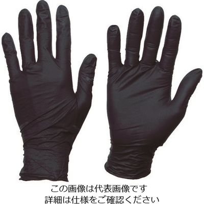 トラスコ中山 TRUSCO 使い捨てニトリル手袋TGスタンダード 0.08粉無黒M 100枚 TGNN08BKM 1箱(100枚)（直送品）